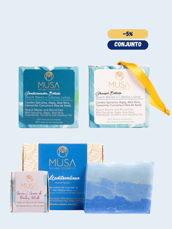 Bundle de Verão - Gama Beach Waves + Sabonete + Sérum de Pontas Sólido